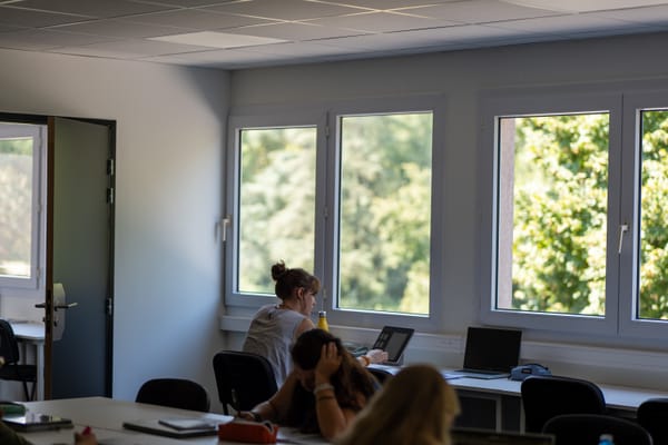Des étudiants qui révisent leur cours de médecine dans une salle de travail